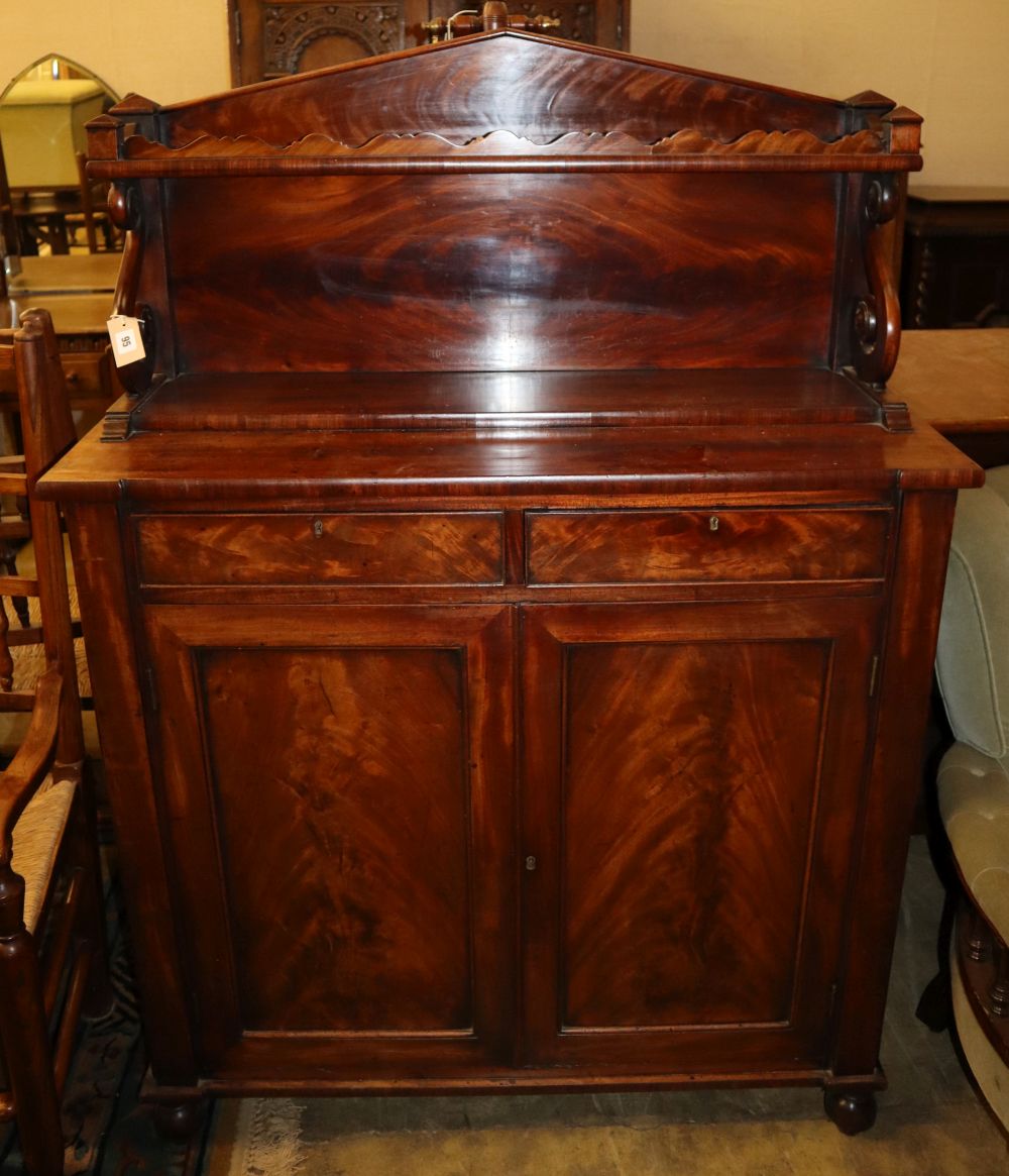 A William IV mahogany chiffonier, W.102cm, D.38cm, H.139cm